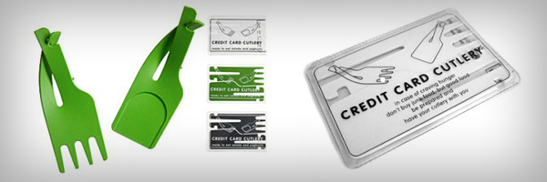 VAGABONDING GEAR : CREDIT CARD CUTLERY SET