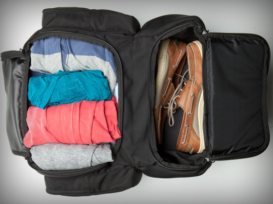 Front Compartments of the Tortuga Travel Backpack