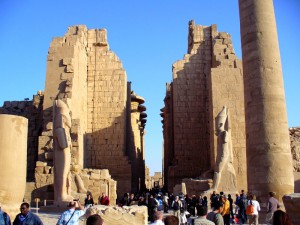 Backpacking Travel Temple of Karnak, Egypt
