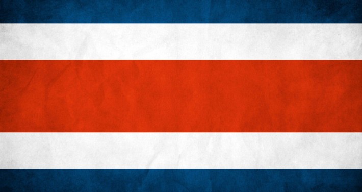 Costa Rica Backpacking Travel Flag