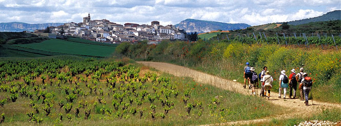 Backpackers Backpacking Santiago de Compostela, El Camino, Spain