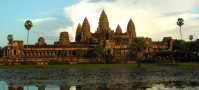 Backpacking Angkor Wat sunset, Cambodia