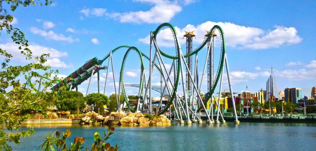 The Incredible Hulk Coaster at the Islands of Adventure