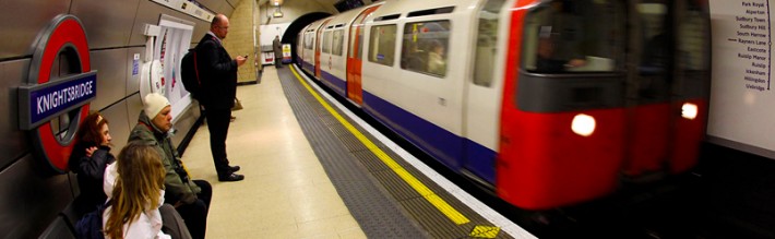 London underground tube backpackers