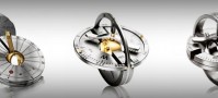 Gold Titanium Compass Pendant by Meister
